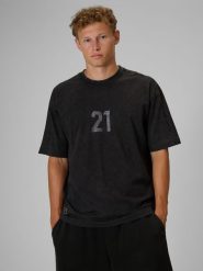 4F Regular Size: T-shirt loose z nadrukiem 4F | Tomasz Fornal - szary S. Szare koszulki sportowe męskie 4f, m, z aplikacjami, z bawełny, bez kołnierzyka, bez ramiączek, do siatkówki. Za 129.99 zł.