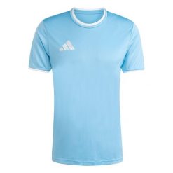 Koszulka męska adidas Entrada 26 Jersey błękitna JZ2510. Białe koszulki sportowe męskie Adidas, m, bez wzorów, z jersey, bez kołnierzyka, bez ramiączek, do piłki nożnej, climacool (adidas). Za 60.99 zł.
