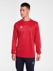 Bluza hmlESSENTIAL SWEATSHIRT. Czerwone bluzy damskie Hummel, xl, bez wzorów, z materiału, bez kaptura, na fitness i siłownię. Za 149.50 zł.