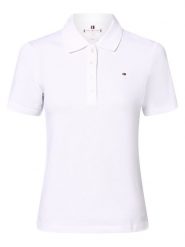 Tommy Hilfiger koszulka polo Kobiety Bawełna biały, S. Białe koszulki sportowe damskie Tommy Hilfiger, s, bez wzorów, z bawełny, bez kołnierzyka, bez ramiączek. Za 349.95 zł.