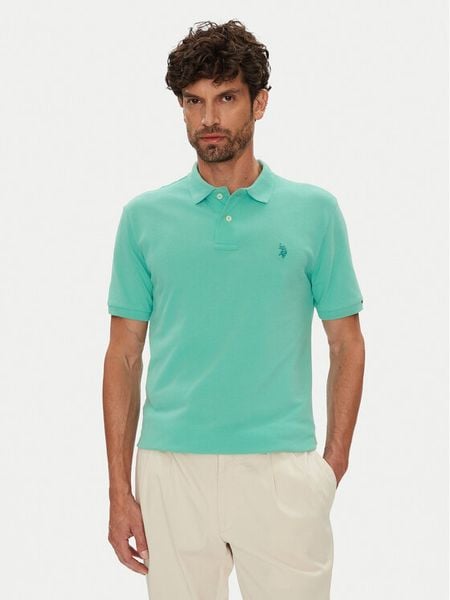 U.S. Polo Assn. Polo MUP3312 Niebieski Regular Fit. Niebieskie koszulki polo męskie U.S. Polo Assn., m, bez wzorów, z bawełny, bez ramiączek. Za 139.99 zł.