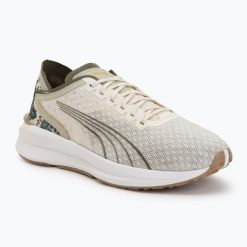 Buty do biegania damskie Puma Electrify Nitro Frida Kahlo. Zielone obuwie sportowe damskie Puma, bez wzorów, do biegania. Za 269.99 zł.