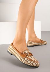 Brązowe Mokasyny z Imitacji Zamszu Zdobione Elegancką Klamerką Nusathia. Brązowe mokasyny damskie Born2be, z jeansu, eleganckie. Za 59.99 zł.