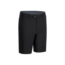 Spodenki bermudy do golfa męskie. Czarne szorty męskie INESIS, m, bez wzorów, z materiału. W wyprzedaży za 49.99 zł.