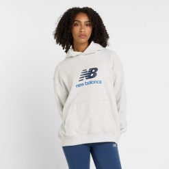Bluza damska New Balance WT51501AHH – szara. Szare bluzy damskie New Balance, xs, bez wzorów, z bawełny, bez kaptura. Za 429.99 zł.