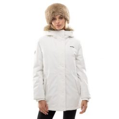 Damska ocieplana parka Siroko Abisko. Białe parki damskie SIROKO, m, bez wzorów, z dzianiny, bez kaptura. Za 240.00 zł.