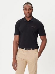 HUGO Polo Dirlmere 50542830 Czarny Regular Fit. Czarne koszulki polo męskie Hugo, m, bez wzorów, z bawełny, bez ramiączek. Za 259.99 zł.