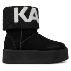 Śniegowce KARL LAGERFELD. Czarne śniegowce i trapery damskie KARL LAGERFELD. Za 579.99 zł.