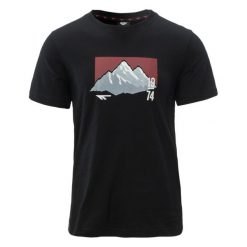 Męska Koszulka Z Krótkim Rękawem Rawal. Czarne koszulki sportowe męskie Hi-tec, m, bez wzorów, bez kołnierzyka, bez ramiączek, trekkingowe. Za 67.99 zł.