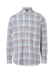 Nils Sundström Męska koszula casual Mężczyźni Regular Fit Bawełna wielokolorowy, S. Koszule męskie Nils Sundström, m, bez wzorów, z bawełny, casualowe, bez kołnierzyka, bez ramiączek. Za 199.95 zł.