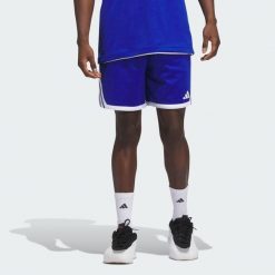 Spodenki 3G Speed Basketball AEROREADY. Białe krótkie spodenki sportowe męskie Adidas, l, bez wzorów, z materiału, na fitness i siłownię. Za 179.00 zł.