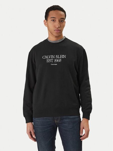 Calvin Klein Jeans Bluza Nyc Graphic LV04RF233G Czarny Regular Fit. Czarne bluzy męskie Calvin Klein Jeans, m, bez wzorów, z jeansu, bez kaptura. Za 329.99 zł.