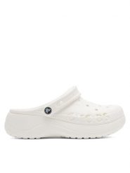 Crocs Klapki BAYA PLATFORM CLOG 208186-100 Écru. Klapki damskie Crocs, bez wzorów, z materiału, bez obcasa. Za 199.99 zł.