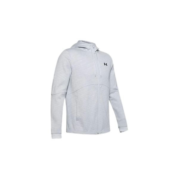 Bluza z kapturem Under Armour DOUBLE KNIT FULL ZIP. Szare bluzy męskie Under Armour, s, bez wzorów, z bawełny, z kapturem, na fitness i siłownię. Za 327.45 zł.