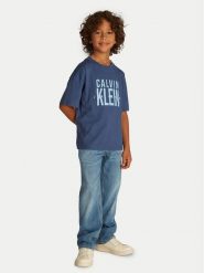 Calvin Klein Jeans T-Shirt Bold Graphic IB0IB02448 Niebieski Relaxed Fit. Niebieskie t-shirty dla chłopców Calvin Klein Jeans, bez wzorów, z bawełny, bez ramiączek. Za 109.99 zł.