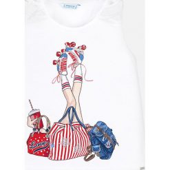 Mayoral - Top dziecięcy 128-167 cm. Białe t-shirty i topy dla dziewczynek Mayoral, bez wzorów, z bawełny, bez ramiączek. W wyprzedaży za 57.90 zł.