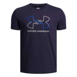 Koszulka dla dzieci Under Armour GL Foundation. Czarne t-shirty dla chłopców Under Armour, bez wzorów, z bawełny, bez ramiączek. Za 148.62 zł.