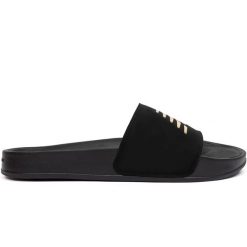 Klapki damskie New Balance SWM200K3 – czarne. Czarne klapki damskie New Balance, bez wzorów, klasyczne, bez obcasa. Za 99.99 zł.