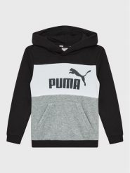 Puma Bluza Essentials+ Colourblock 849081 Czarny Regular Fit. Czarne bluzy dla chłopców Puma, bez wzorów, z bawełny, bez ramiączek, bez kaptura. Za 159.99 zł.