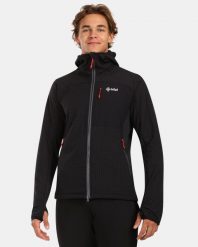 Męska bluza polarowa z kapturem Kilpi FRENI-M. Czarne bluzy męskie Kilpi, m, bez wzorów, z materiału, z kapturem. Za 318.77 zł.