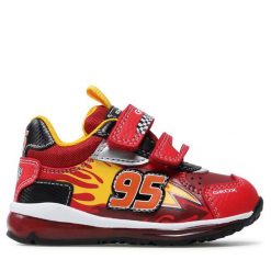 Sneakersy Geox. Czerwone trampki i tenisówki chłopięce Geox, bez wzorów, bez zapięcia. Za 199.99 zł.