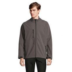 Kurtka Męska Relax Soft Shell. Brązowe kurtki sportowe męskie SOL'S, m, bez wzorów, trekkingowe. Za 257.99 zł.
