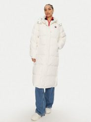 Tommy Jeans Płaszcz zimowy Alaska DW0DW18860 Biały Regular Fit. Białe płaszcze damskie Tommy Jeans, na zimę, m, bez wzorów, z jeansu, bez kaptura. Za 1,119.00 zł.