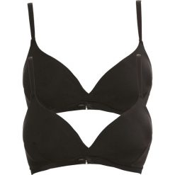 Biustonosz bustier (2 szt.) bonprix 2x czarny. Czarne biustonosze bonprix, z aplikacjami. Za 39.98 zł.