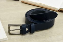 Pasek skórzany BELTIMORE r.115-130 cm A80 granatowy. Niebieskie paski damskie bez wzorów. Za 47.99 zł.