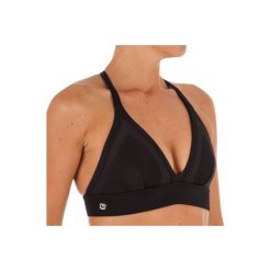 Góra kostiumu kąpielowego ISA damska. Czarne bikini damskie OLAIAN, bez wzorów, z elastanu, sportowe, bez kołnierzyka. W wyprzedaży za 39.99 zł.