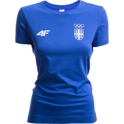 Koszulka damska Serbia Pyeongchang 2018 TSD700 - kobalt. T-shirty damskie marki 4f. W wyprzedaży za 79.99 zł.