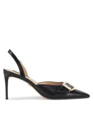 Nine West Szpilki SJ1489-6 Czarny. Czarne szpilki damskie Nine West, bez wzorów, z materiału, bez obcasa, bez zapięcia. Za 229.99 zł.