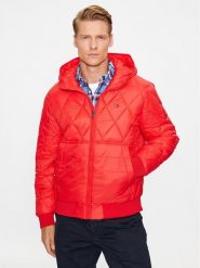 Tommy Hilfiger Kurtka przejściowa MW0MW32766 Czerwony Regular Fit. Czerwone kurtki męskie Tommy Hilfiger, m, bez wzorów, z syntetyku, bez kaptura. Za 809.99 zł.