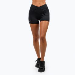 Spodenki NEBBIA Agile. Czarne szorty sportowe damskie Nebbia, bez wzorów, sportowe, na fitness i siłownię. Za 169.99 zł.