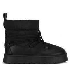 Śniegowce DeeZee. Czarne śniegowce dziewczęce DeeZee, bez zapięcia. Za 149.99 zł.