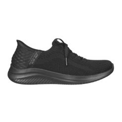 Buty sportowe Sneakersy damskie, Slip-Ins Ultra Flex 3.0 - Brilliant. Czarne obuwie sportowe damskie Skechers, bez wzorów, z materiału, trekkingowe. Za 319.99 zł.