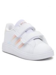 Adidas Sneakersy Grand Court Lifestyle Court GY2328 Biały. Białe buty sportowe dziewczęce Adidas, bez wzorów, z syntetyku, bez zapięcia. Za 110.99 zł.