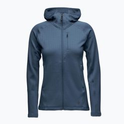 Bluza trekkingowa damska Black Diamond Factor Hoody. Niebieskie bluzy damskie Black Diamond, bez wzorów, bez kaptura. Za 379.99 zł.