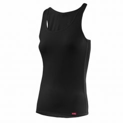 Damski tank top Löffler Transtex® Light. Czarne koszulki sportowe damskie LOFFLER, l, bez wzorów, bez kołnierzyka, bez ramiączek, trekkingowe. Za 259.50 zł.