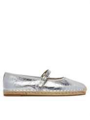 MICHAEL Michael Kors Espadryle Lynn 40S5LYFP2M Srebrny. Szare espadryle damskie MICHAEL Michael Kors, bez wzorów, ze skóry, bez obcasa, bez zapięcia. Za 339.99 zł.