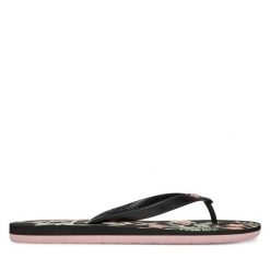 Japonki Roxy. Czarne obuwie sportowe damskie Roxy, bez wzorów. Za 49.99 zł.