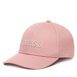 Czapka z daszkiem Guess. Czerwone czapki i kapelusze damskie Guess, z aplikacjami. Za 109.99 zł.