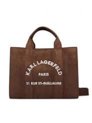 KARL LAGERFELD Torebka B4W30373 Brązowy ciemny. Brązowe torebki do ręki damskie KARL LAGERFELD, bez wzorów, z materiału, bez dodatków. Za 849.99 zł.