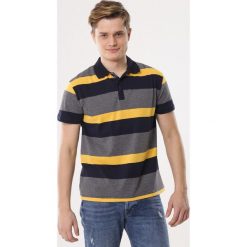 Szaro-Żółta Koszulka Work Ethic. Koszulki polo męskie Born2be. Za 49.99 zł.
