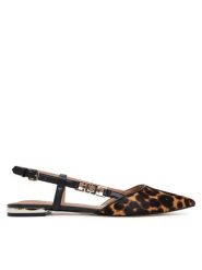 Guess Baleriny FLTFRY LEP05 Brązowy. Brązowe baleriny damskie Guess, z aplikacjami, ze skóry, bez obcasa. Za 439.99 zł.