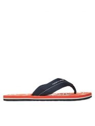 Tommy Hilfiger Japonki Hilfiger Flw Print Beach Sandal FM0FM05507 Granatowy. Niebieskie klapki męskie Tommy Hilfiger, z materiału. Za 129.99 zł.