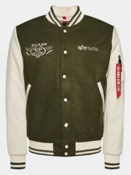 Alpha Industries Kurtka bomber Varsity Air Force 138107 Zielony Regular Fit. Zielone kurtki męskie Alpha Industries, l, bez wzorów, z syntetyku, bez kaptura. Za 899.99 zł.