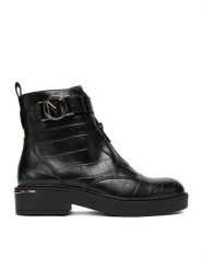 MEXX Botki CEO-MI001713643W-01 Czarny. Czarne botki damskie Mexx, z materiału, bez obcasa, na płaskiej podeszwie, bez zapięcia. Za 379.99 zł.