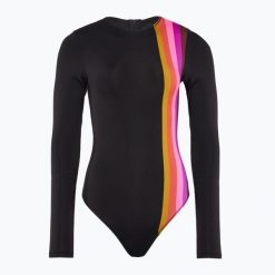 Strój kąpielowy jednoczęściowy damski Hurley Fiji Fantasy Tie Back Surf Suit. Czarne kostiumy jednoczęściowe damskie Hurley, l, bez wzorów, na fitness i siłownię. Za 279.99 zł.