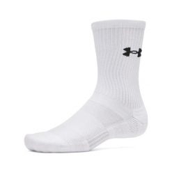 Under Armour UA PERFORMANCE COTTON 3P CRW Skarpety męskie. Białe skarpety męskie Under Armour, bez wzorów, z bawełny. W wyprzedaży za 55.99 zł.
